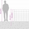 Ogrodzenie z słupkiem Srebrny 1 x 25 m Stal
