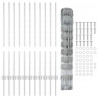 Ogrodzenie z słupkiem Srebrny 1 x 25 m Stal