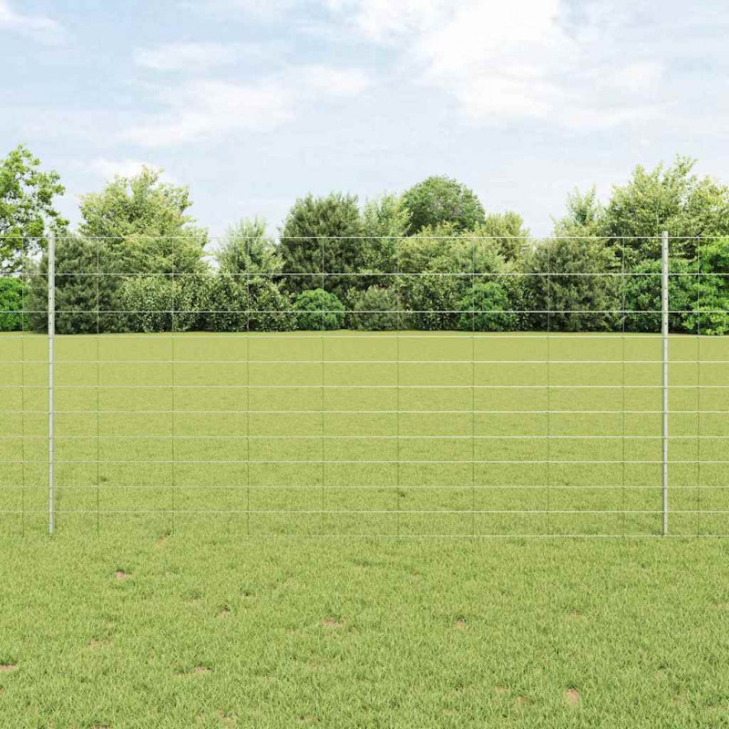 Ogrodzenie z słupkiem Srebrny 1,2 x 25 m Stal