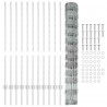 Ogrodzenie z słupkiem Srebrny 1,2 x 25 m Stal