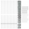 Ogrodzenie z słupkiem Srebrny 1,2 x 25 m Stal