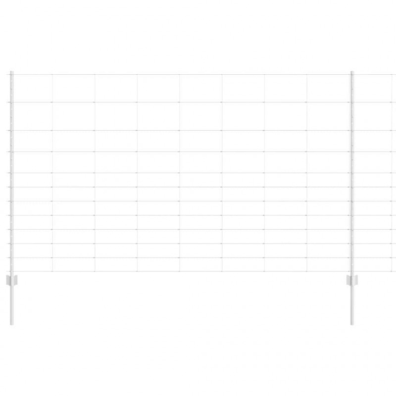 Ogrodzenie z słupkiem Srebrny 1,4 x 25 m Stal