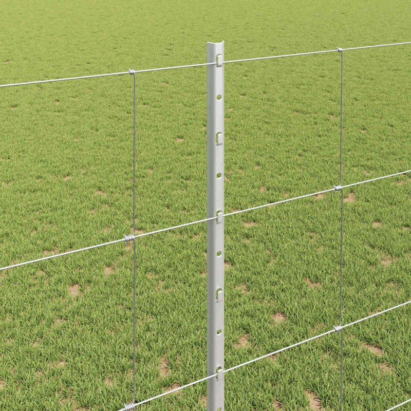 Ogrodzenie z słupkiem Srebrny 1,4 x 25 m Stal