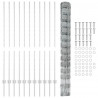 Ogrodzenie z słupkiem Srebrny 1,4 x 25 m Stal