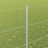 Ogrodzenie z słupkiem Srebrny 1,5 x 25 m Stal