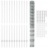 Ogrodzenie z słupkiem Srebrny 1,5 x 25 m Stal