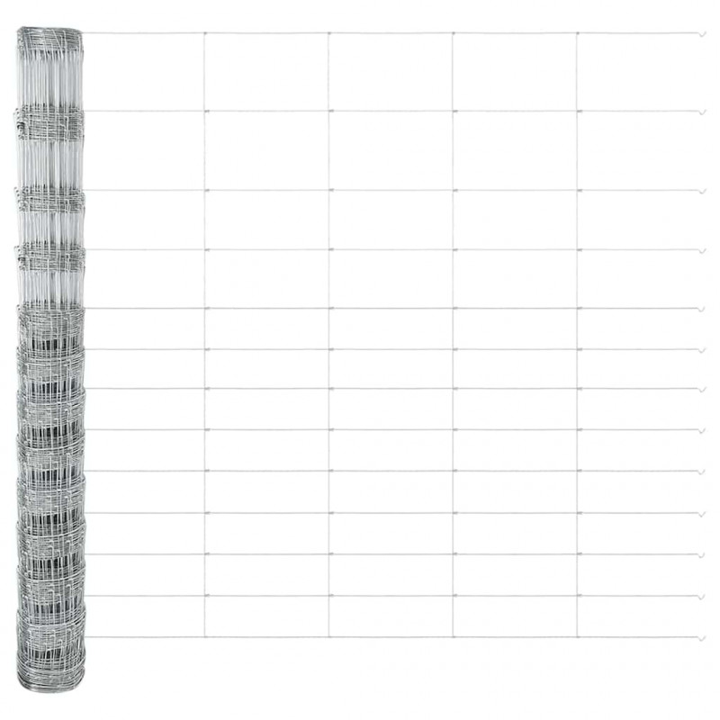 Ogrodzenie z słupkiem Srebrny 1,5 x 25 m Stal