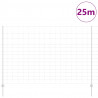 Ogrodzenie z słupkiem Srebrny 1,6 x 25 m Stal