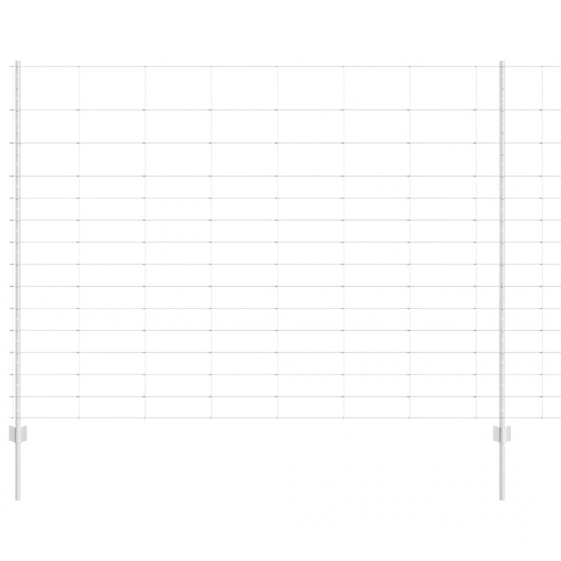 Ogrodzenie z słupkiem Srebrny 1,6 x 25 m Stal