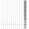 Ogrodzenie z słupkiem Srebrny 1,6 x 25 m Stal