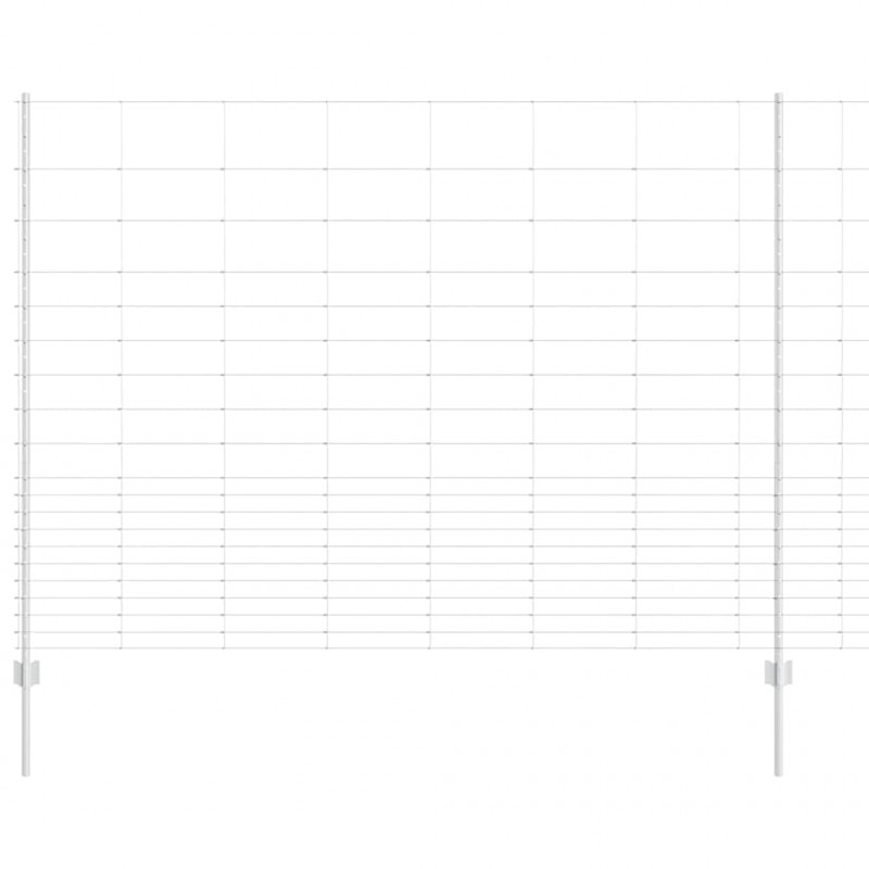 Ogrodzenie z słupkiem Srebrny 1,6 x 25 m Stal