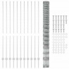 Ogrodzenie z słupkiem Srebrny 1,6 x 25 m Stal