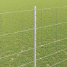 Ogrodzenie z słupkiem Srebrny 1,6 x 25 m Stal