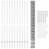 Ogrodzenie z słupkiem Srebrny 1,6 x 25 m Stal