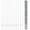 Ogrodzenie z słupkiem Srebrny 1,6 x 25 m Stal