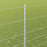 Ogrodzenie z słupkiem Srebrny 1,6 x 25 m Stal