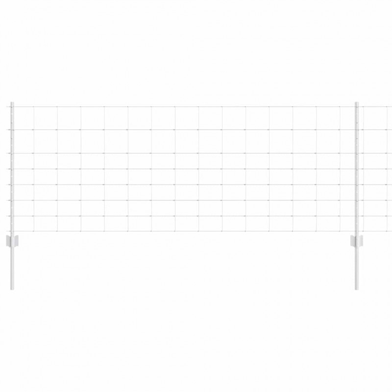 Ogrodzenie z słupkiem Srebrny 0,8 x 50 m Stal