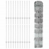 Ogrodzenie z słupkiem Srebrny 0,8 x 50 m Stal