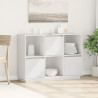 Szafka, biała, 110,5x35x80 cm, lite drewno sosnowe