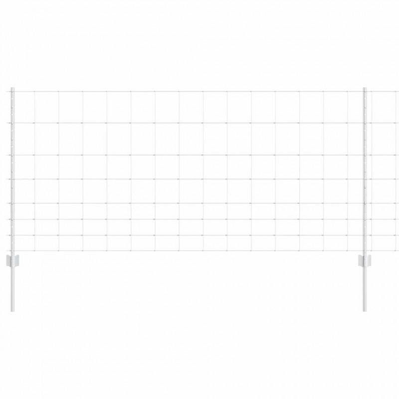 Ogrodzenie z słupkiem Srebrny 1 x 50 m Stal