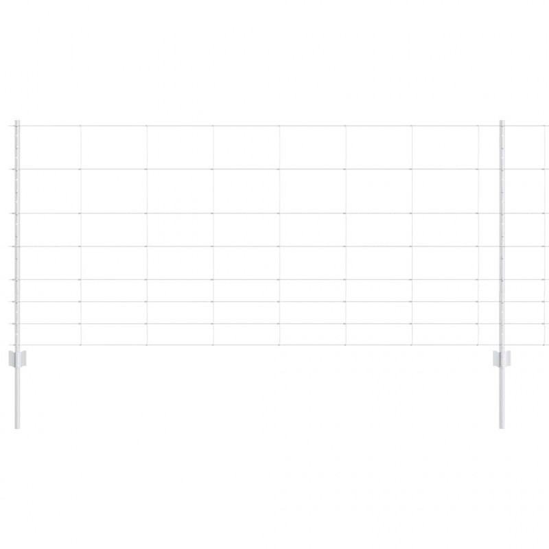 Ogrodzenie z słupkiem Srebrny 1 x 50 m Stal