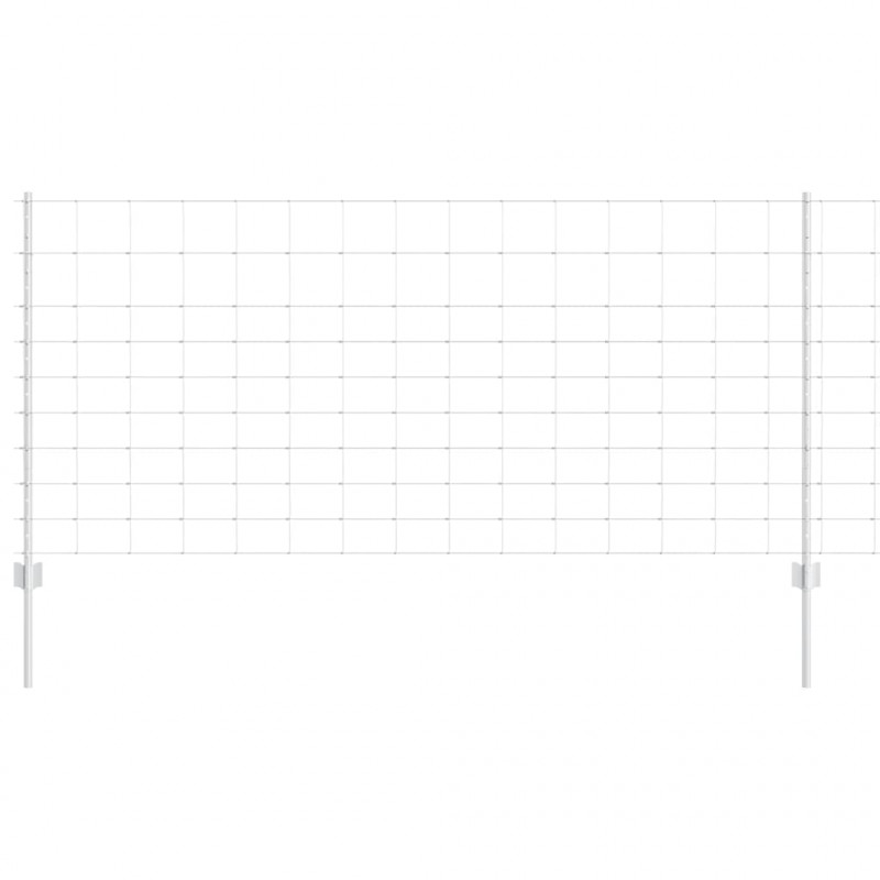 Ogrodzenie z słupkiem Srebrny 1 x 50 m Stal