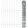 Ogrodzenie z słupkiem Srebrny 1 x 50 m Stal