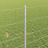Ogrodzenie z słupkiem Srebrny 1 x 50 m Stal