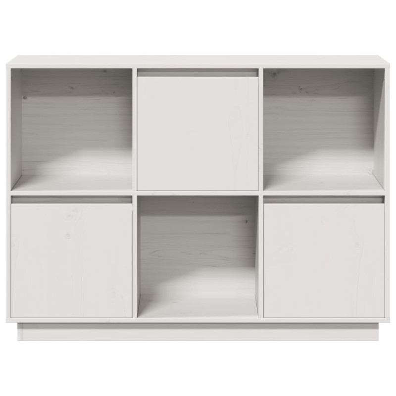 Szafka, biała, 110,5x35x80 cm, lite drewno sosnowe