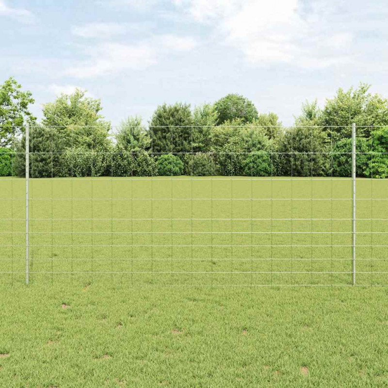 Ogrodzenie z słupkiem Srebrny 1,2 x 50 m Stal