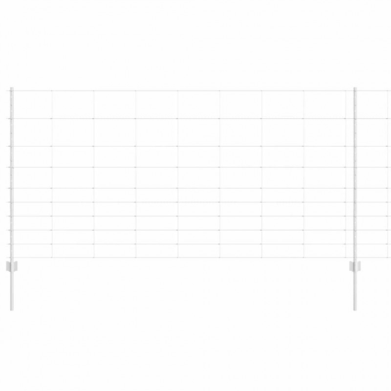 Ogrodzenie z słupkiem Srebrny 1,2 x 50 m Stal