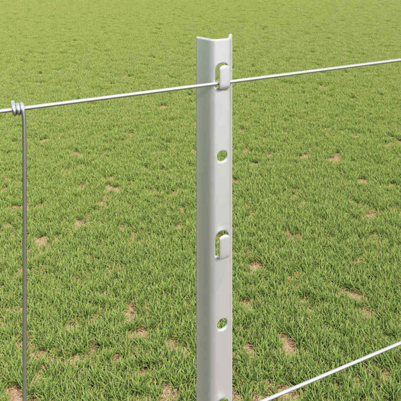Ogrodzenie z słupkiem Srebrny 1,2 x 50 m Stal