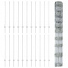 Ogrodzenie z słupkiem Srebrny 1,2 x 50 m Stal