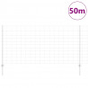 Ogrodzenie z słupkiem Srebrny 1,2 x 50 m Stal