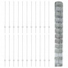 Ogrodzenie z słupkiem Srebrny 1,2 x 50 m Stal