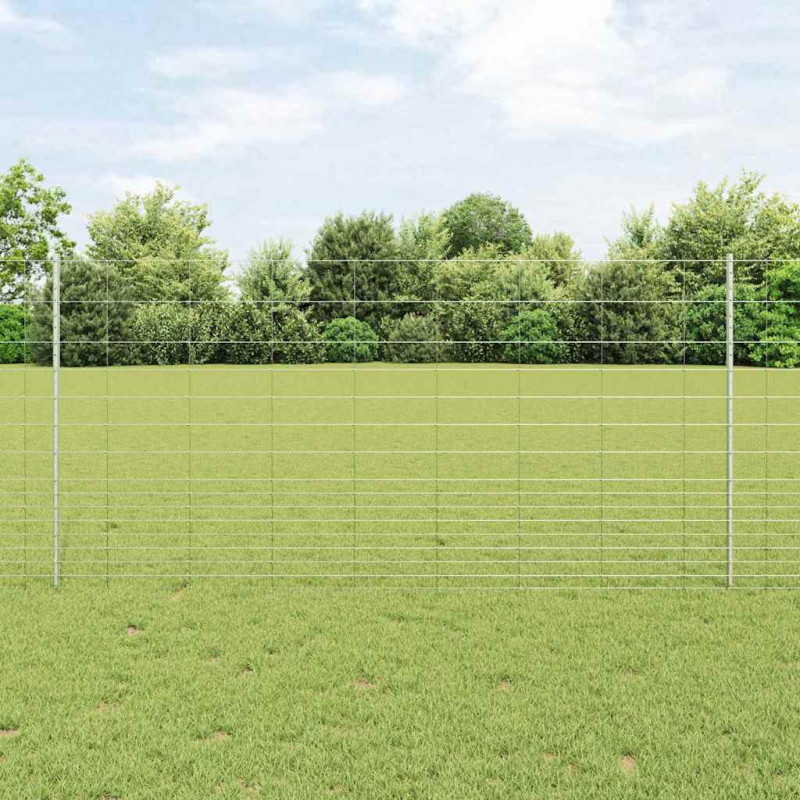 Ogrodzenie z słupkiem Srebrny 1,2 x 50 m Stal