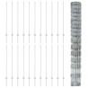 Ogrodzenie z słupkiem Srebrny 1,2 x 50 m Stal