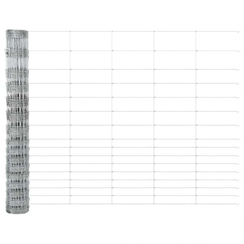 Ogrodzenie z słupkiem Srebrny 1,2 x 50 m Stal