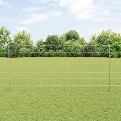 Ogrodzenie z słupkiem Srebrny 1,4 x 50 m Stal