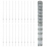 Ogrodzenie z słupkiem Srebrny 1,4 x 50 m Stal