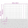 Ogrodzenie z słupkiem Srebrny 1,4 x 50 m Stal