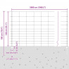 Ogrodzenie z słupkiem Srebrny 1,4 x 50 m Stal