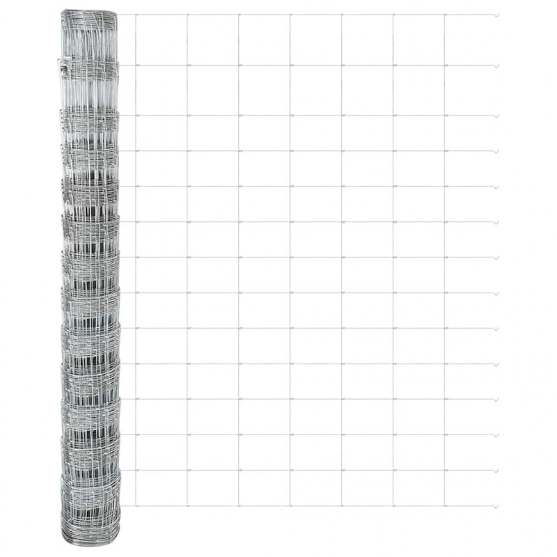 Ogrodzenie z słupkiem Srebrny 1,4 x 50 m Stal