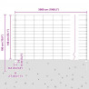 Ogrodzenie z słupkiem Srebrny 1,4 x 50 m Stal