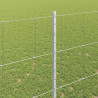 Ogrodzenie z słupkiem Srebrny 1,5 x 50 m Stal