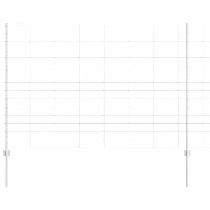 Ogrodzenie z słupkiem Srebrny 1,5 x 50 m Stal