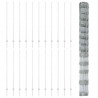 Ogrodzenie z słupkiem Srebrny 1,5 x 50 m Stal