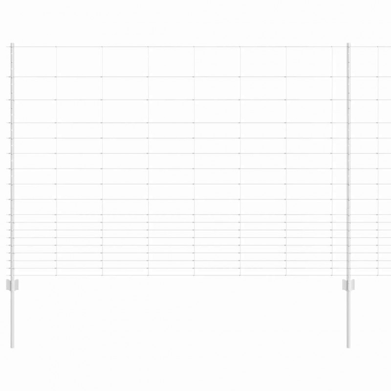 Ogrodzenie z słupkiem Srebrny 1,5 x 50 m Stal