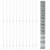 Ogrodzenie z słupkiem Srebrny 1,5 x 50 m Stal