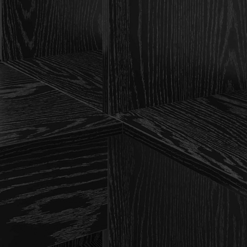 Biurko narożne z półką Czarny Dąb 101,5 x 149,5 x 149,5 cm